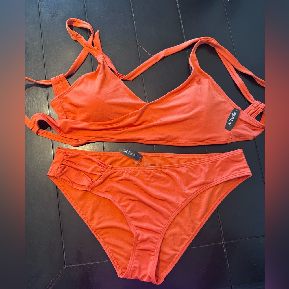 NWT Adore Me Orange Bikini Set XL